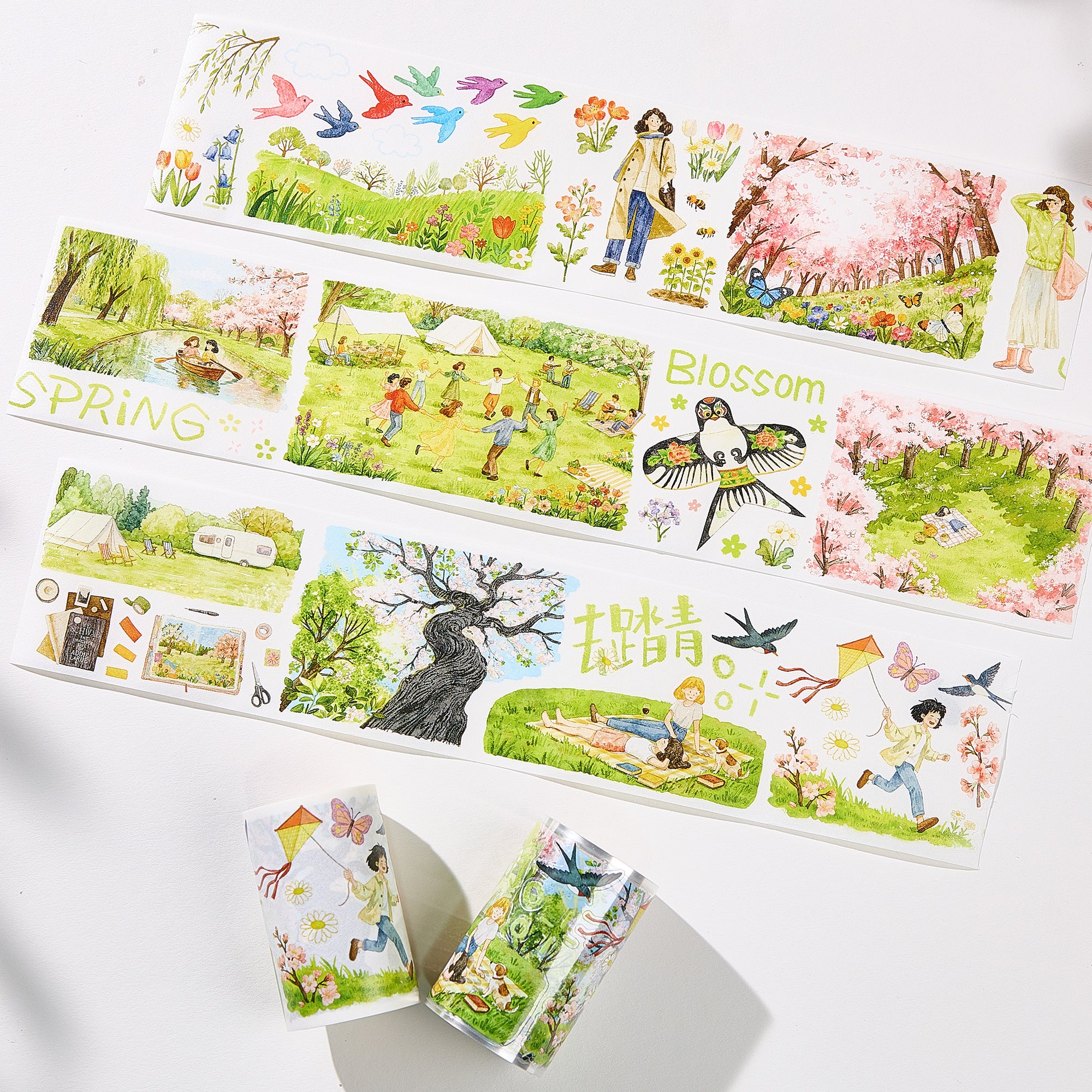 Pre-cut Sakura Voyage Wide Washi/PET Tape | The Washi Tape Shop. Beautiful Washi and Decorative Tape For Bullet Journals, Gift Wrapping, Planner Decoration and DIY Projects