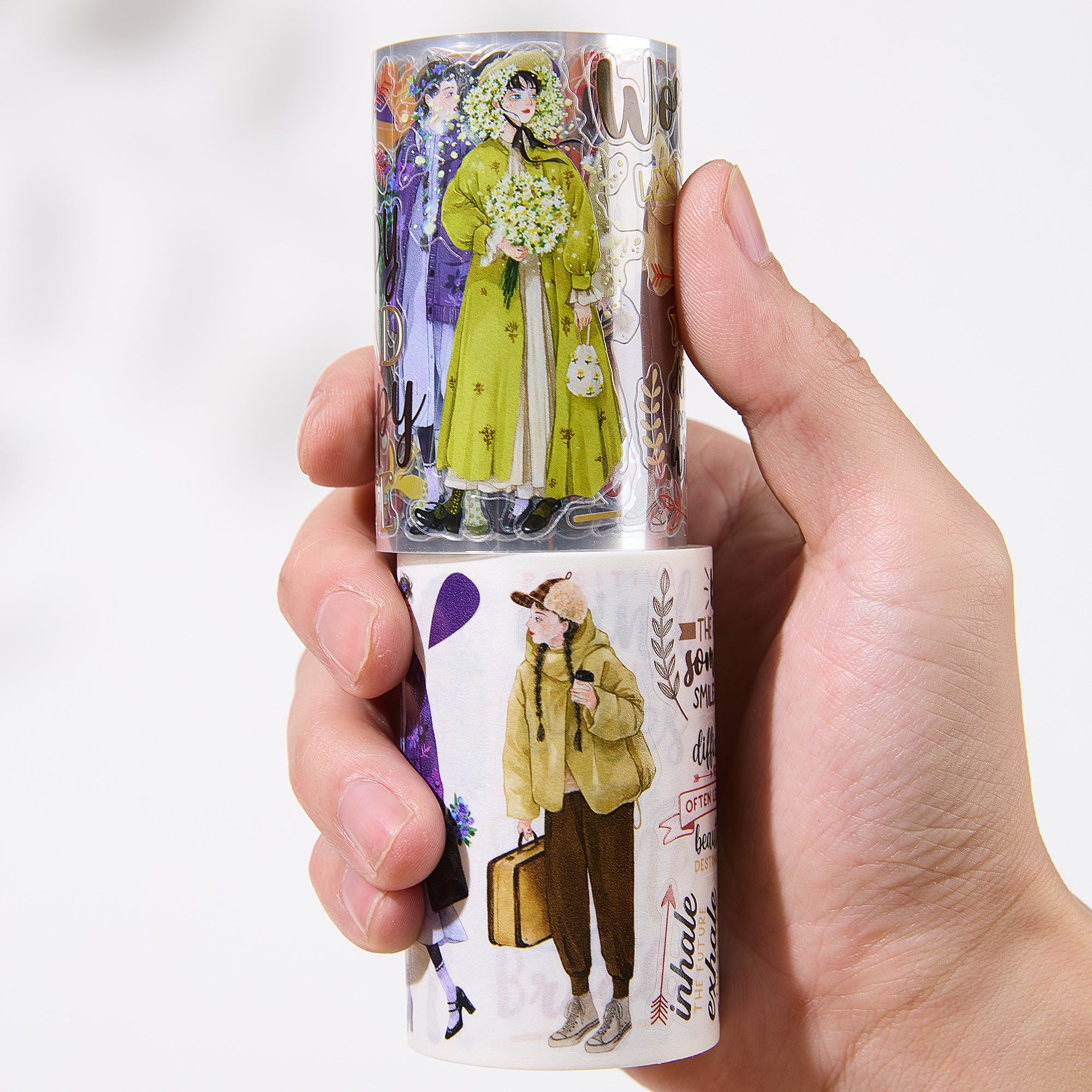 Pre-cut Silent Silhouette Wide Washi/PET Tape | The Washi Tape Shop. Beautiful Washi and Decorative Tape For Bullet Journals, Gift Wrapping, Planner Decoration and DIY Projects