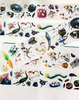 Pre-cut Midnight Monsters Wide Washi/PET Tape