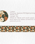 Rustic Camellia Wide Washi Tape Set