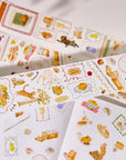 Pre-cut Autumn Pantry Wide Washi/PET Tape (Seashell Gilded)