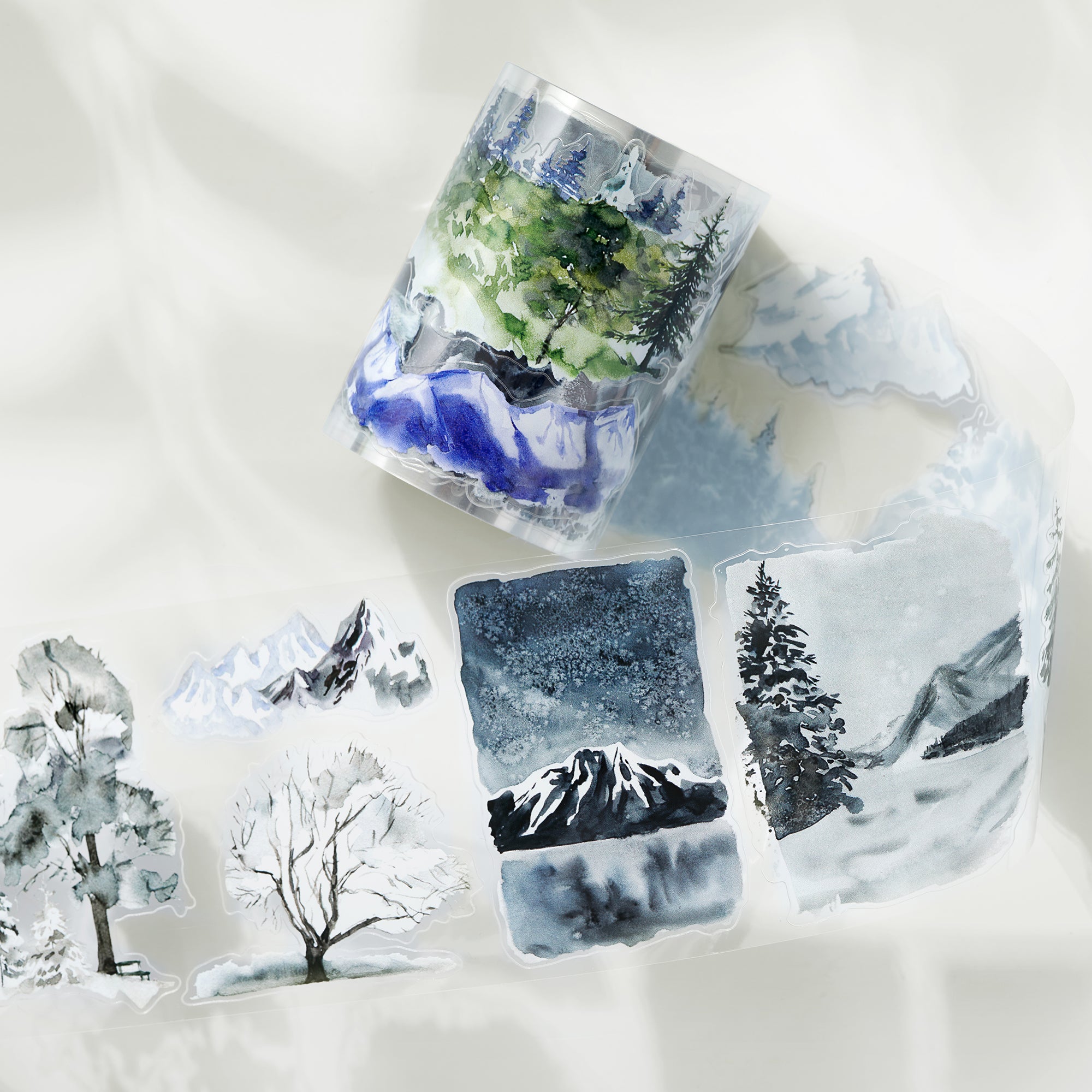 Pre-cut Winter Whispers Wide Washi/PET Tape