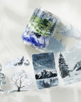 Pre-cut Winter Whispers Wide Washi/PET Tape