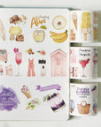 Tropical Sips Washi Tape Sticker Set