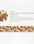 Rustic Camellia Wide Washi Tape Set