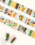 Pre-cut Amber Leaves Wide Washi/PET Tape