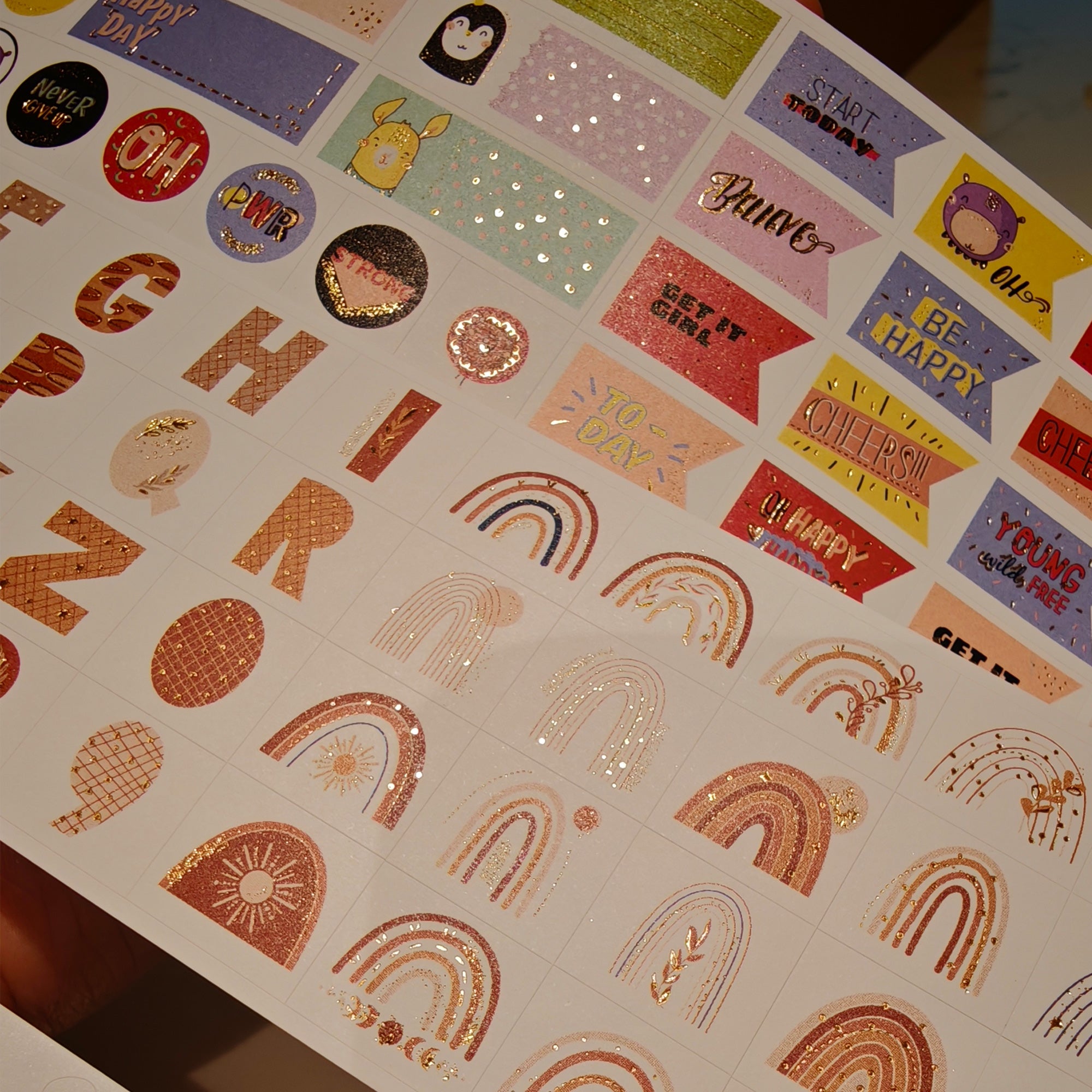 Pre-cut Boho Moments Script Tape Set (GILDED)