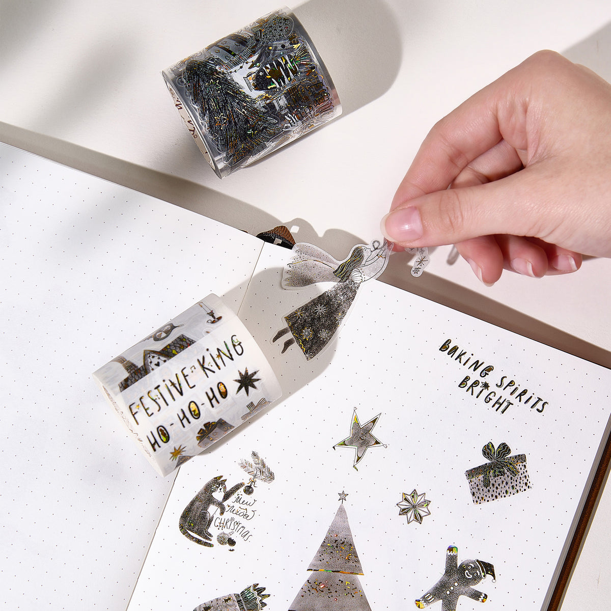 Pre-cut Blizzard Bling Wide Washi/PET Tape (Seashell Gilded) | The Washi Tape Shop. Beautiful Washi and Decorative Tape For Bullet Journals, Gift Wrapping, Planner Decoration and DIY Projects