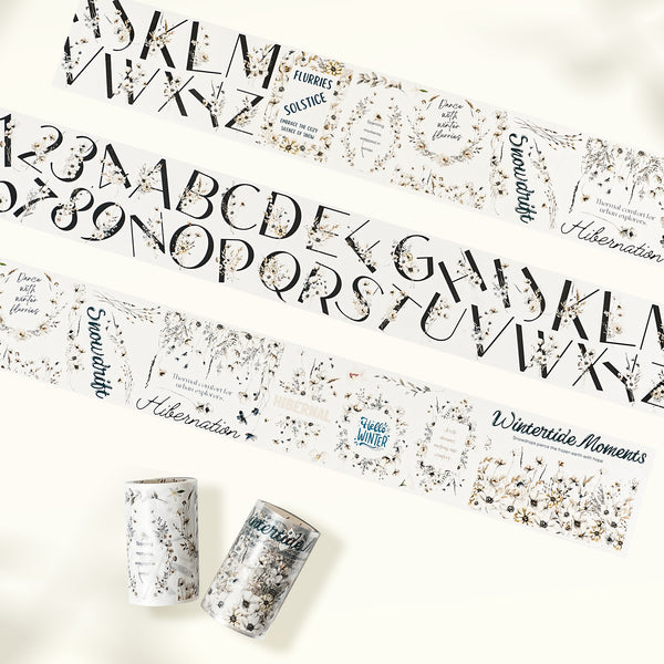 Pre-cut Frosted Letters Wide Washi/PET Tape | The Washi Tape Shop