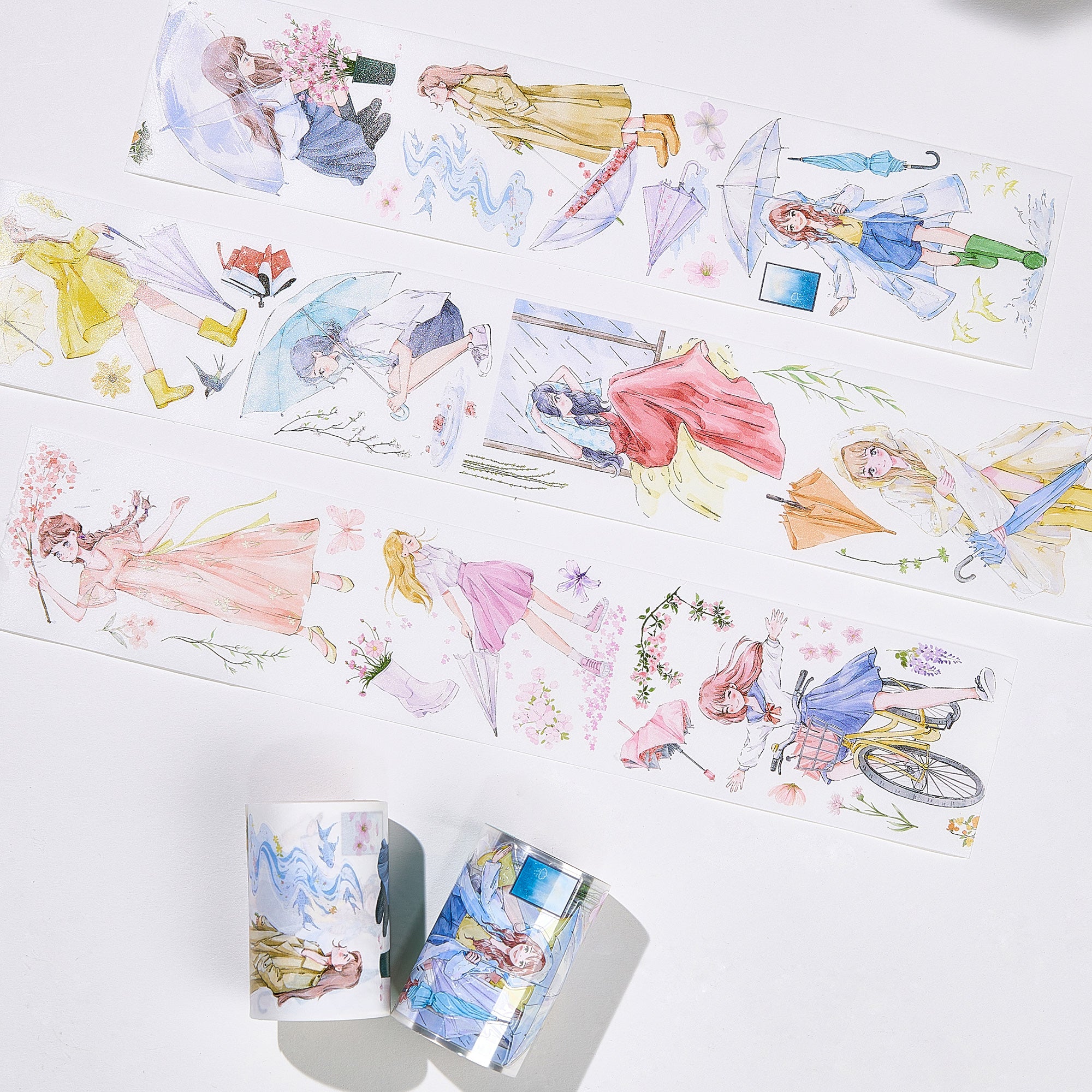 Pre-cut Morning Drizzle Wide Washi/PET Tape | The Washi Tape Shop. Beautiful Washi and Decorative Tape For Bullet Journals, Gift Wrapping, Planner Decoration and DIY Projects