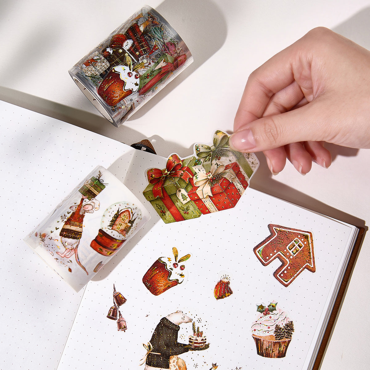 Pre-cut Woodland Chronicle Wide Washi/PET Tape (Seashell Gilded) | The Washi Tape Shop. Beautiful Washi and Decorative Tape For Bullet Journals, Gift Wrapping, Planner Decoration and DIY Projects