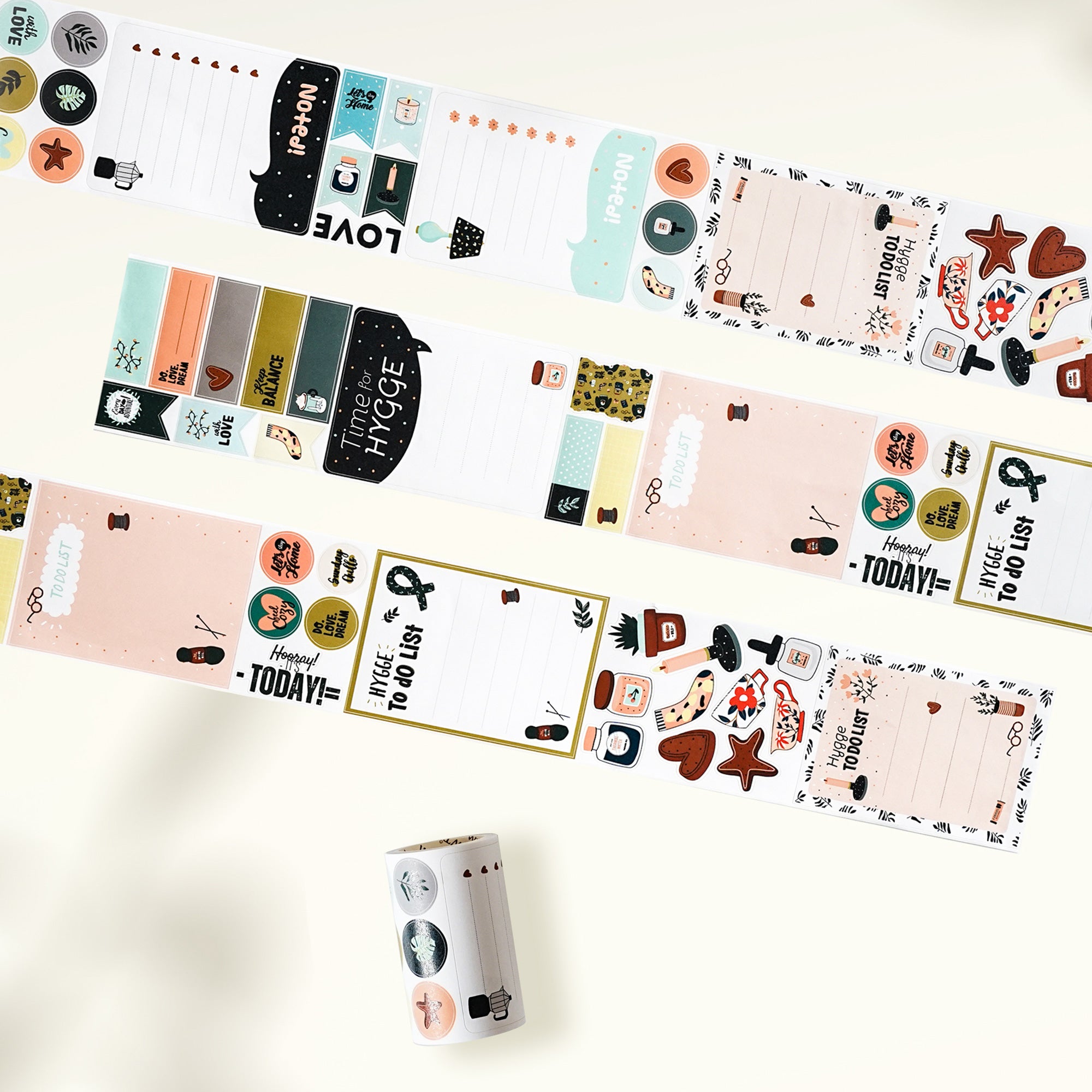 Pre-cut Hygge Notes Script Tape Bundle | The Washi Tape Shop. Beautiful Washi and Decorative Tape For Bullet Journals, Gift Wrapping, Planner Decoration and DIY Projects