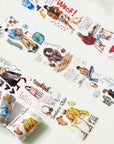 Pre-cut Passing Faces Wide Washi/PET Tape