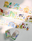 Pre-cut Bloom House Wide Washi/PET Tape | The Washi Tape Shop. Beautiful Washi and Decorative Tape For Bullet Journals, Gift Wrapping, Planner Decoration and DIY Projects