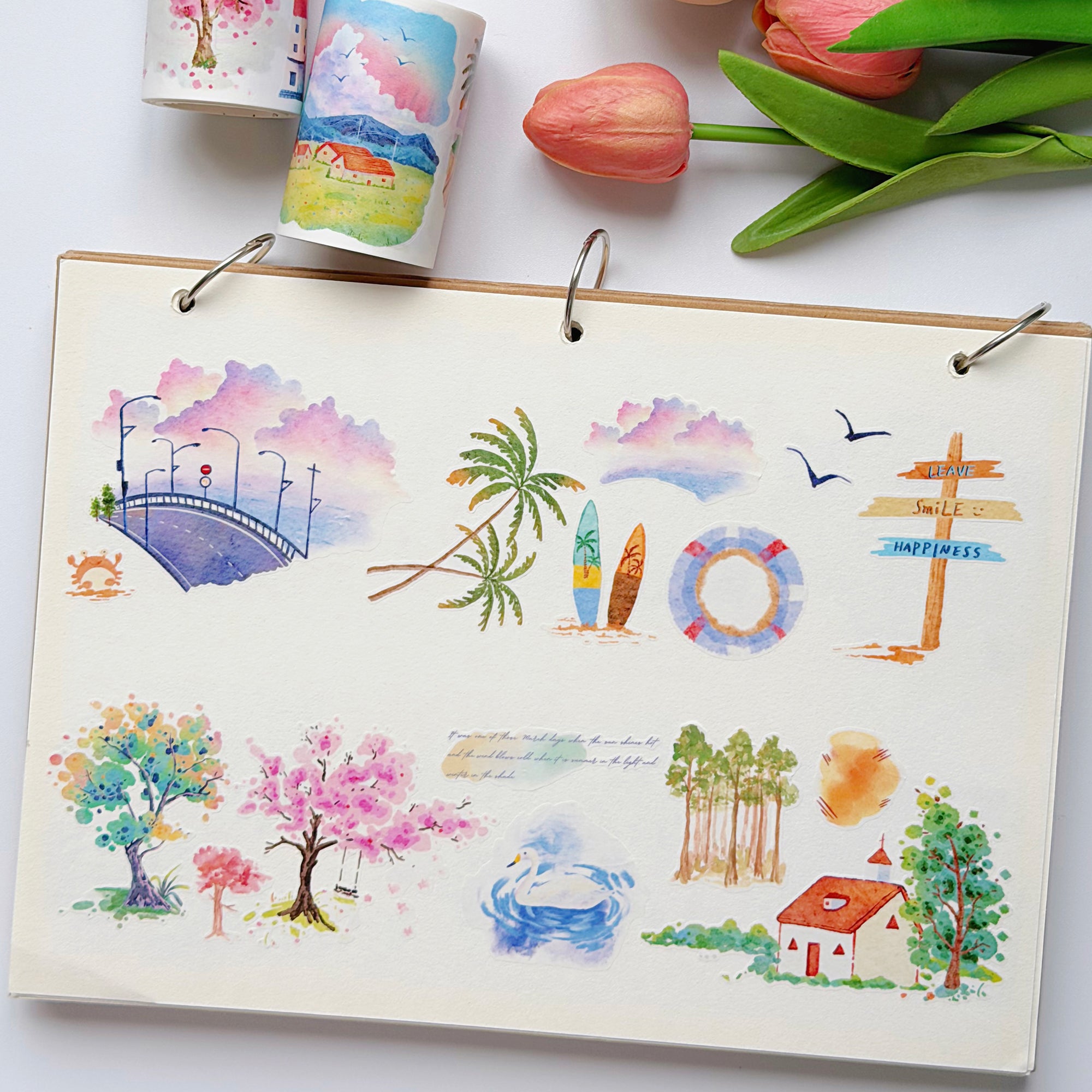Pre-cut Misty Breeze Bundle | The Washi Tape Shop. Beautiful Washi and Decorative Tape For Bullet Journals, Gift Wrapping, Planner Decoration and DIY Projects