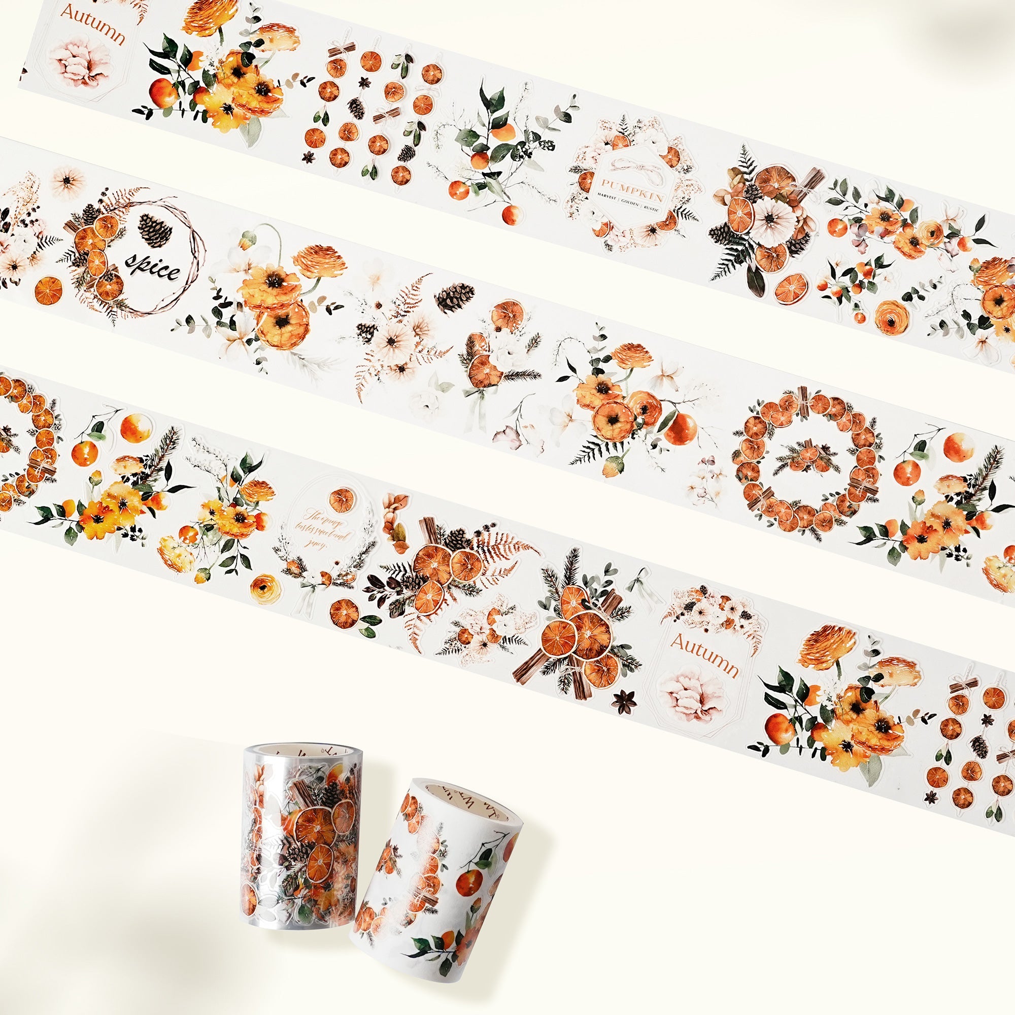 Pre-cut Autumn Spice Wide Washi/PET Tape | The Washi Tape Shop. Beautiful Washi and Decorative Tape For Bullet Journals, Gift Wrapping, Planner Decoration and DIY Projects