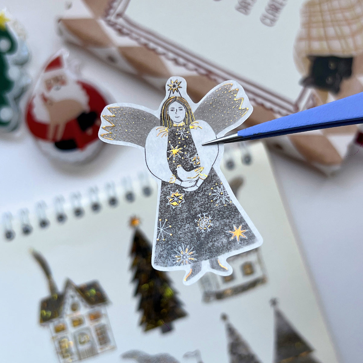 Pre-cut Blizzard Bling Wide Washi/PET Tape (Seashell Gilded) | The Washi Tape Shop. Beautiful Washi and Decorative Tape For Bullet Journals, Gift Wrapping, Planner Decoration and DIY Projects