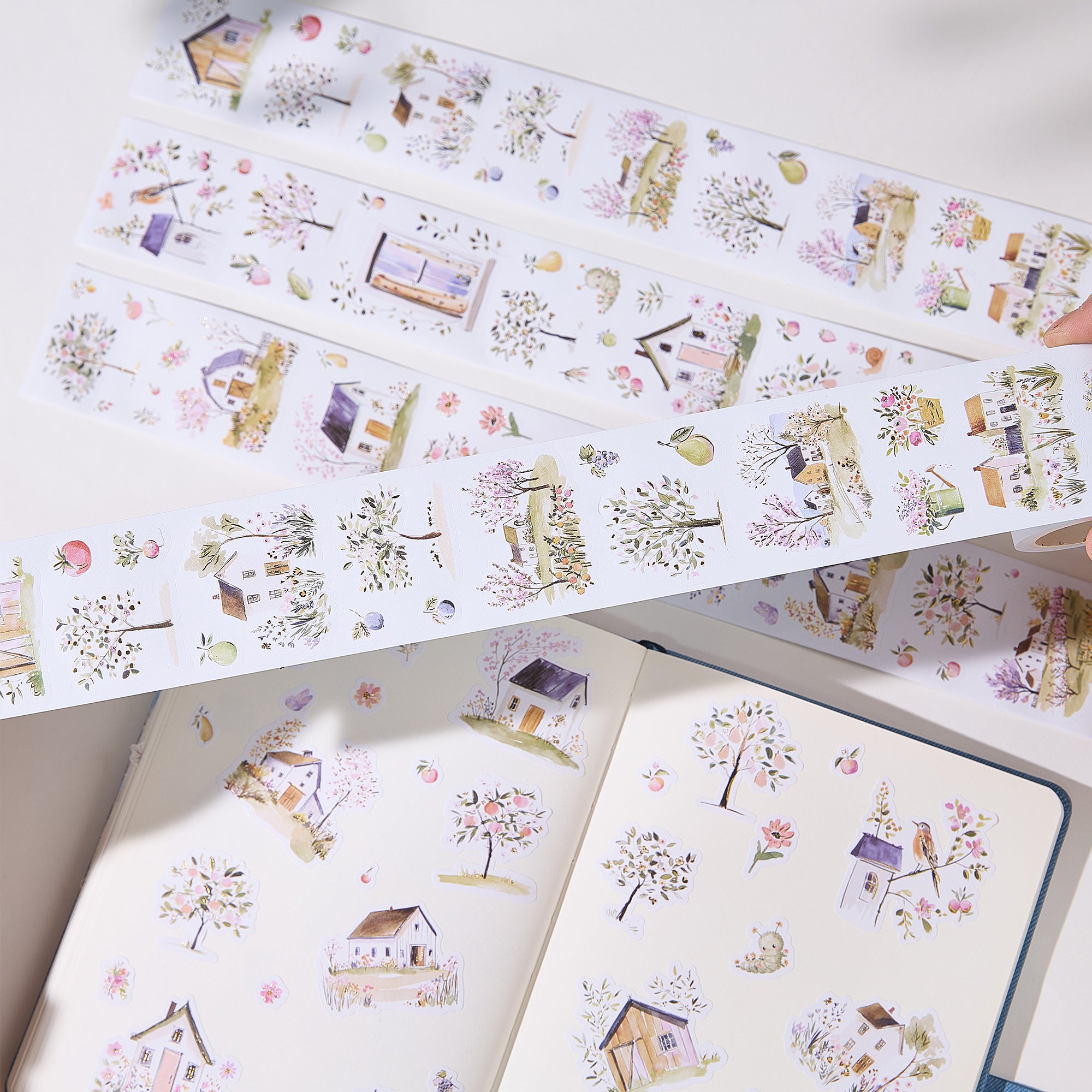 Pre-cut Sunlit Orchard Script Tape Set (GILDED) | The Washi Tape Shop. Beautiful Washi and Decorative Tape For Bullet Journals, Gift Wrapping, Planner Decoration and DIY Projects