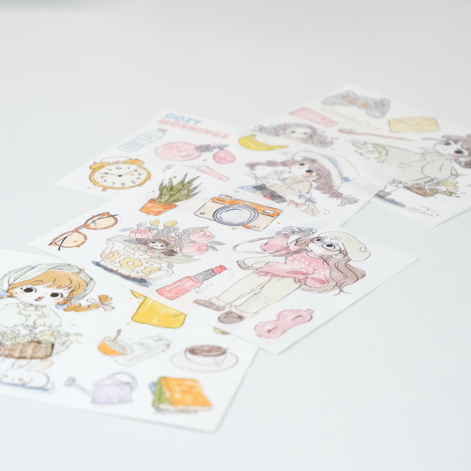 Cozy Mornings Washi Paper Sticker Set | The Washi Tape Shop. Beautiful Washi and Decorative Tape For Bullet Journals, Gift Wrapping, Planner Decoration and DIY Projects