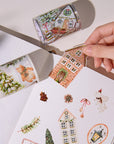 Pre-cut Holiday Hamlet Wide Washi/PET Tape (Seashell Gilded)
