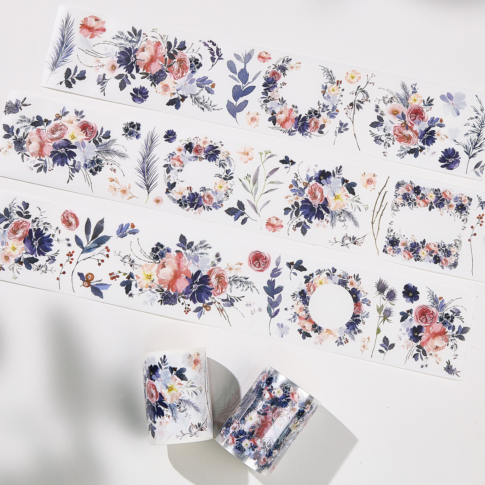 Pre-cut Frosty Rose Wide Washi/PET Tape | The Washi Tape Shop. Beautiful Washi and Decorative Tape For Bullet Journals, Gift Wrapping, Planner Decoration and DIY Projects