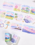 Pre-cut Misty Breeze Wide Washi/PET Tape | The Washi Tape Shop. Beautiful Washi and Decorative Tape For Bullet Journals, Gift Wrapping, Planner Decoration and DIY Projects
