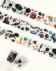 Pre-cut Midnight Monsters Wide Washi/PET Tape