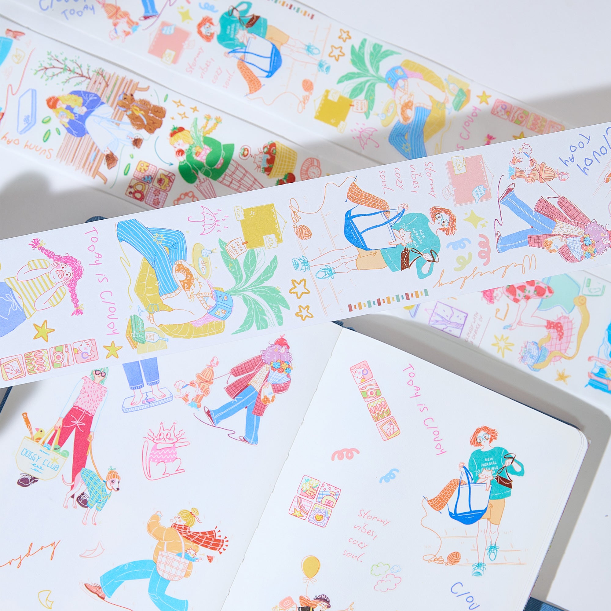 Pre-cut Dopamine Days Wide Washi/PET Tape