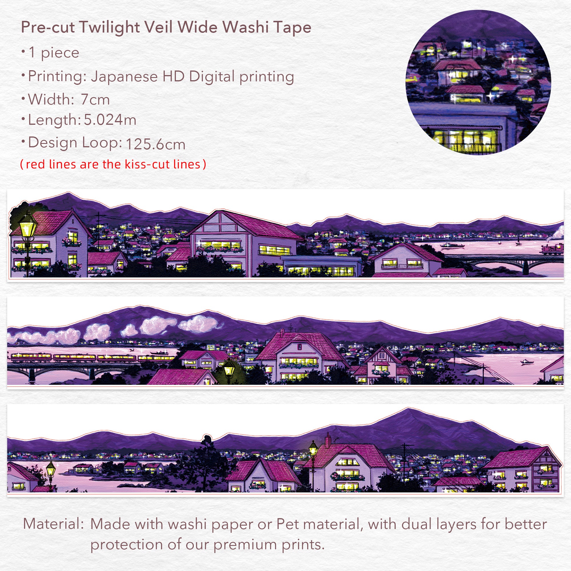 Twilight Veil Washi/PET Tape Set