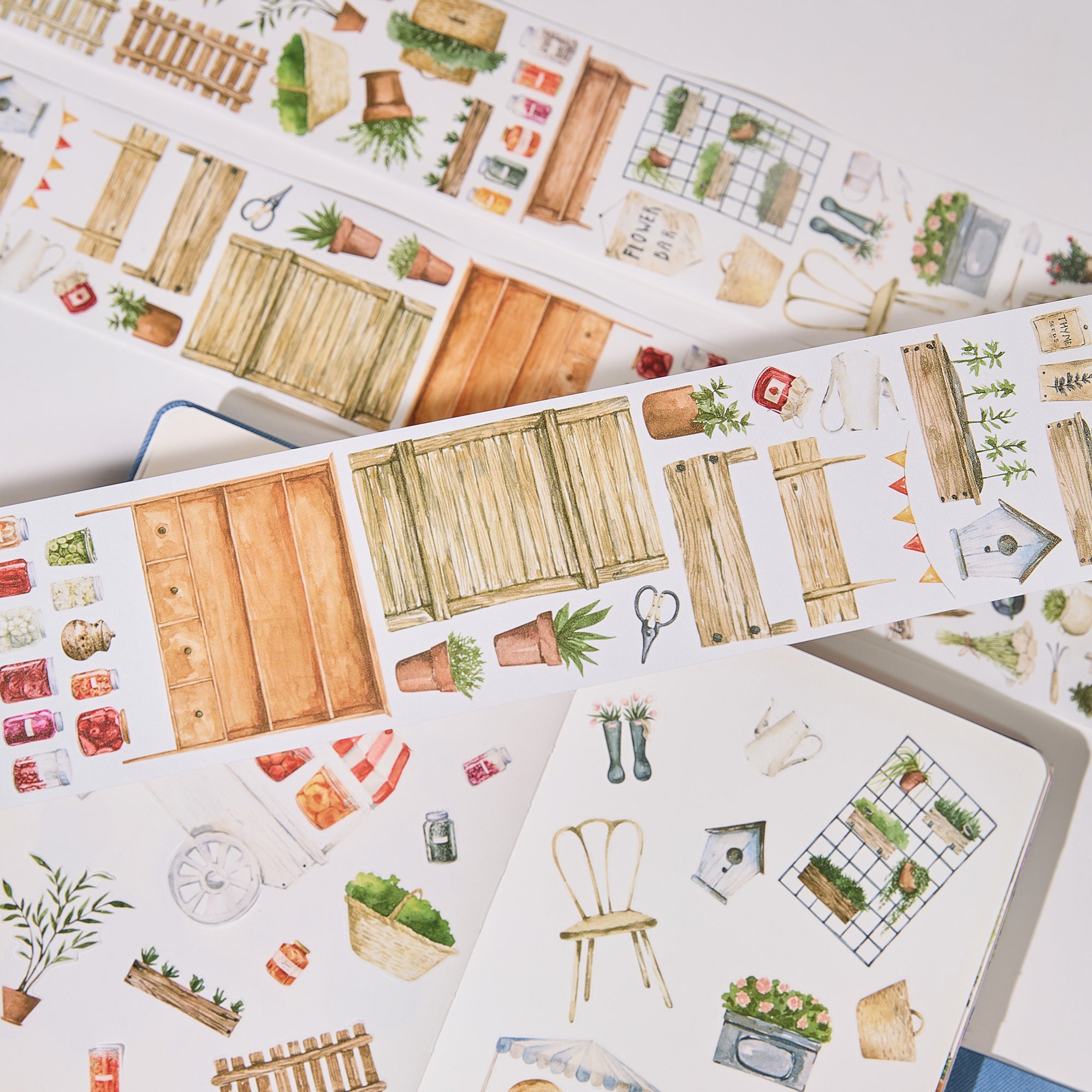 Pre-cut Summer Market Wide Washi/PET Tape