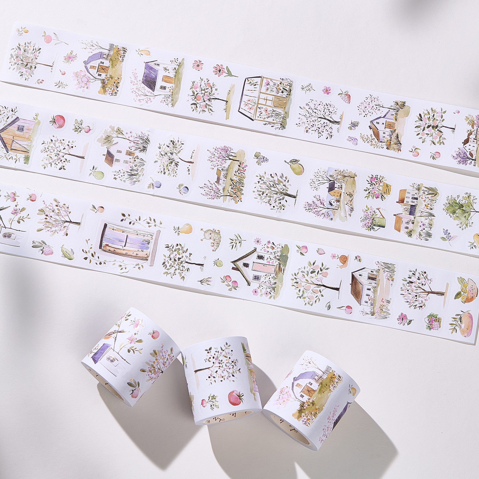 Pre-cut Sunlit Orchard Script Tape Set (GILDED) | The Washi Tape Shop. Beautiful Washi and Decorative Tape For Bullet Journals, Gift Wrapping, Planner Decoration and DIY Projects