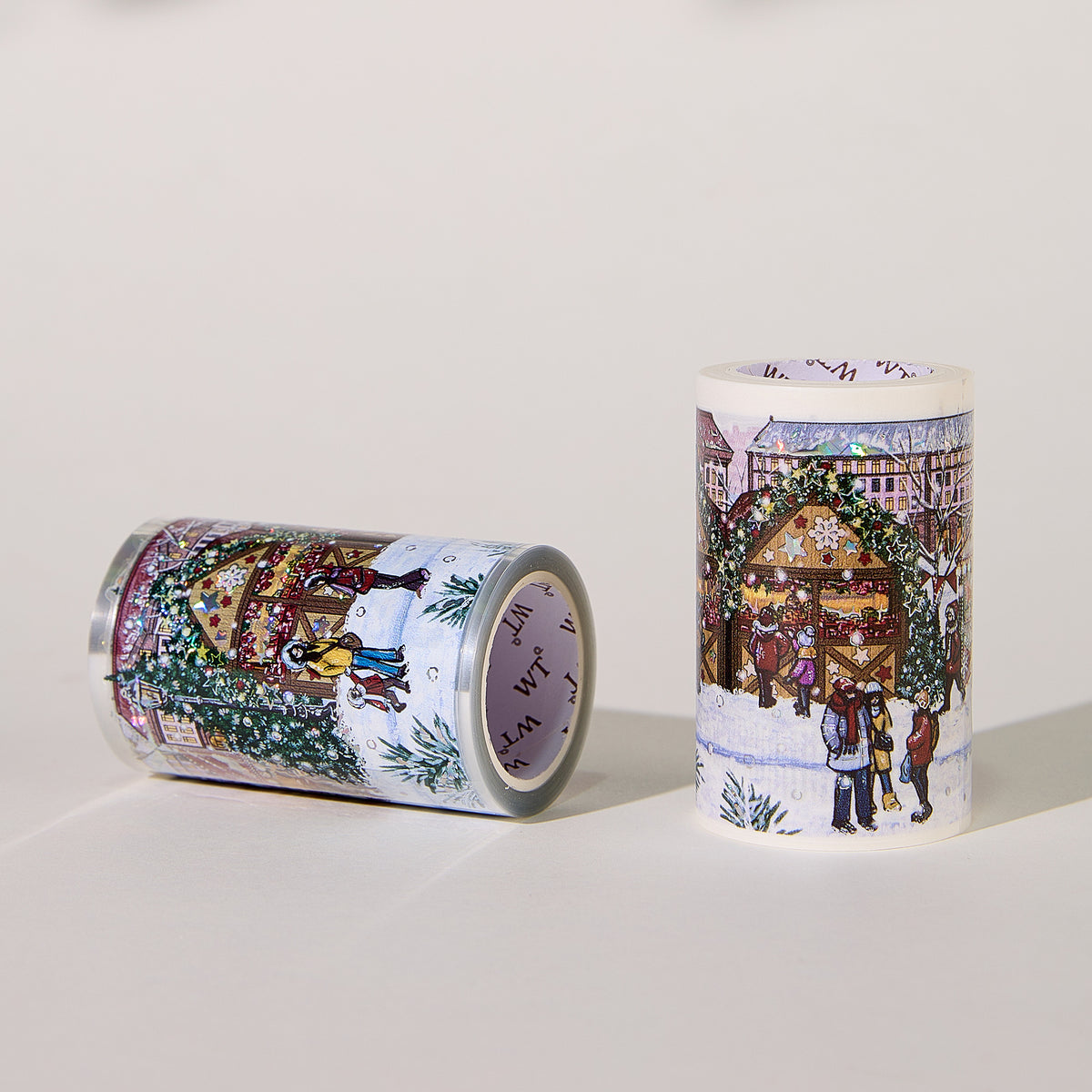 Pre-cut Yuletide Glow Wide Washi/PET Tape (Seashell Gilded)