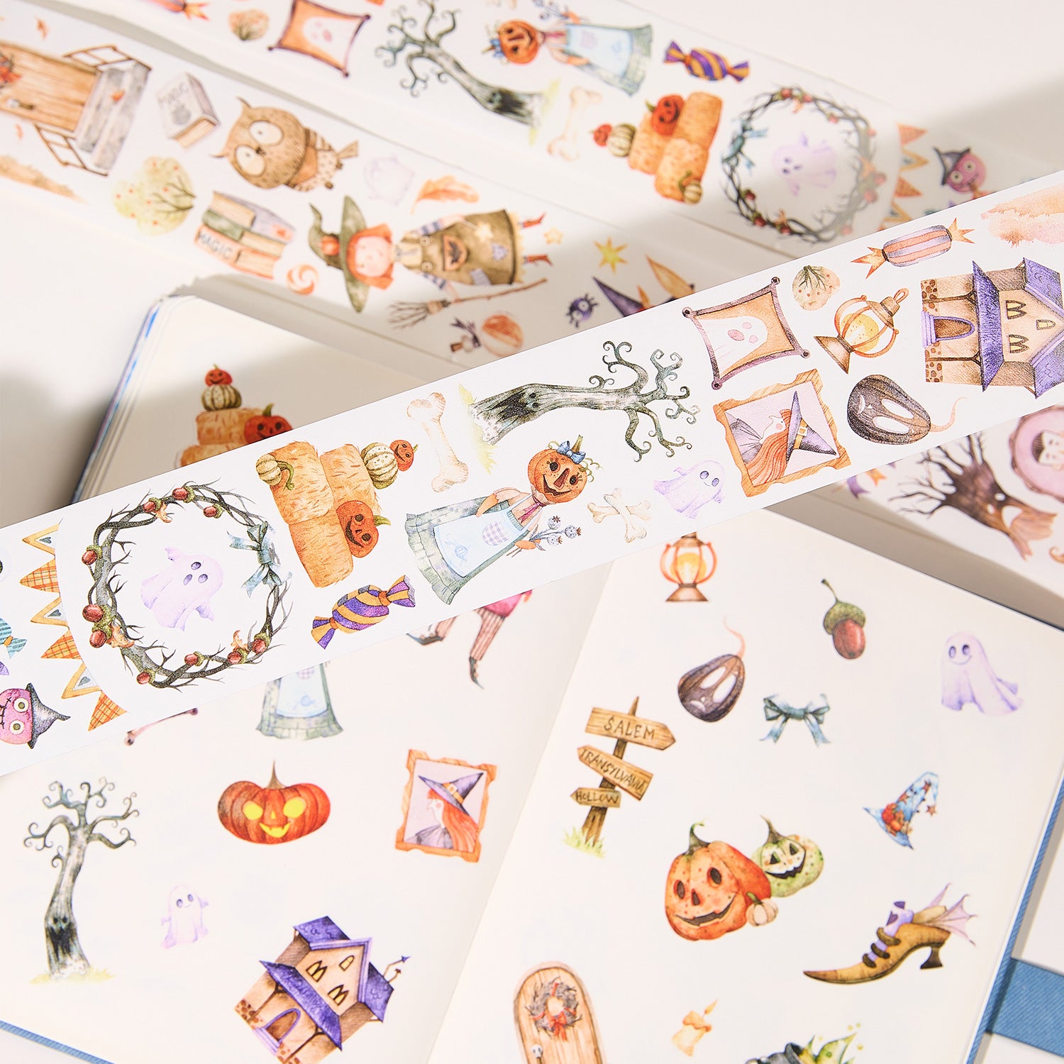 Pre-cut Ghoulish Gathering Wide Washi/PET Tape