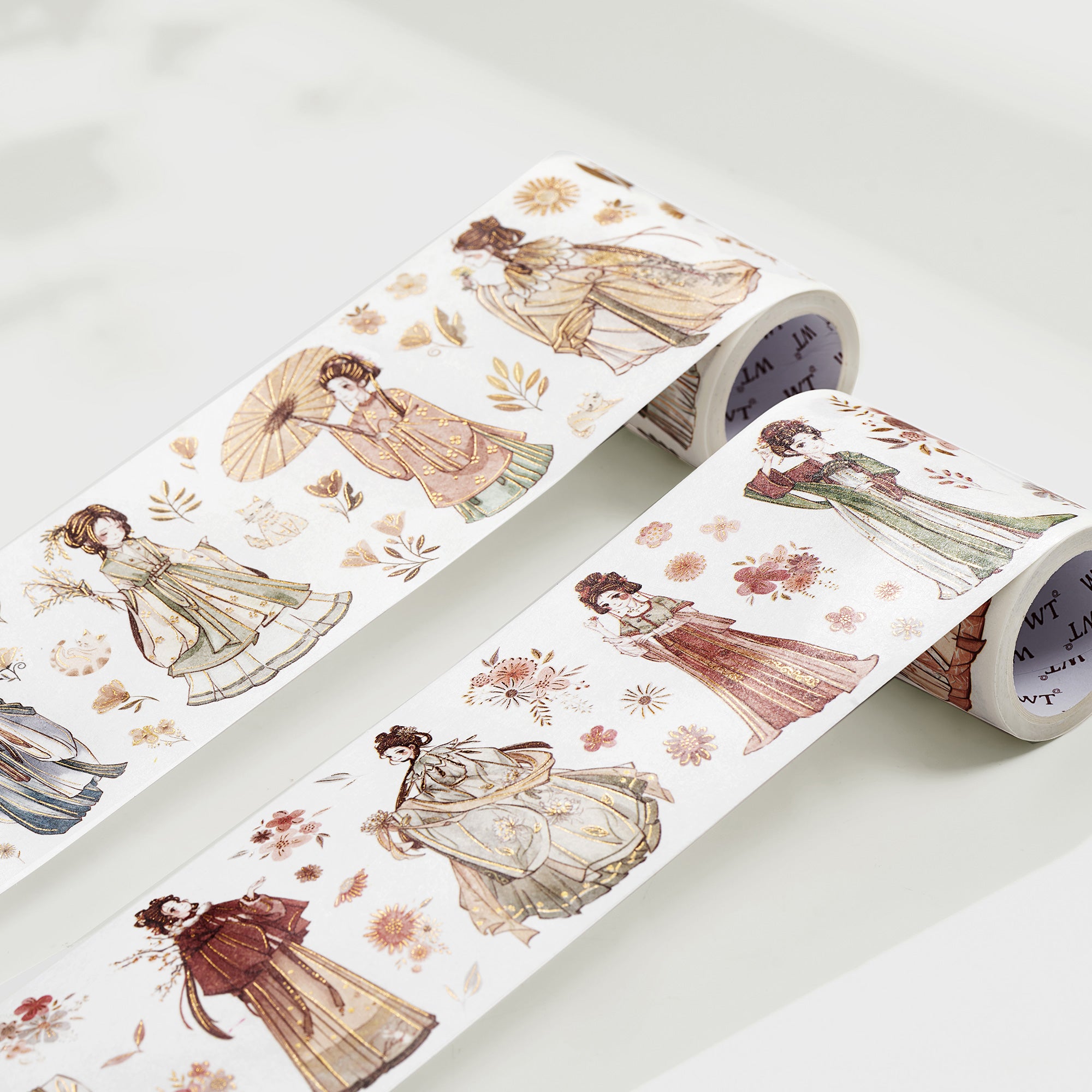 Floral Cascade Washi Tape Sticker Set (GILDED) | The Washi Tape Shop. Beautiful Washi and Decorative Tape For Bullet Journals, Gift Wrapping, Planner Decoration and DIY Projects