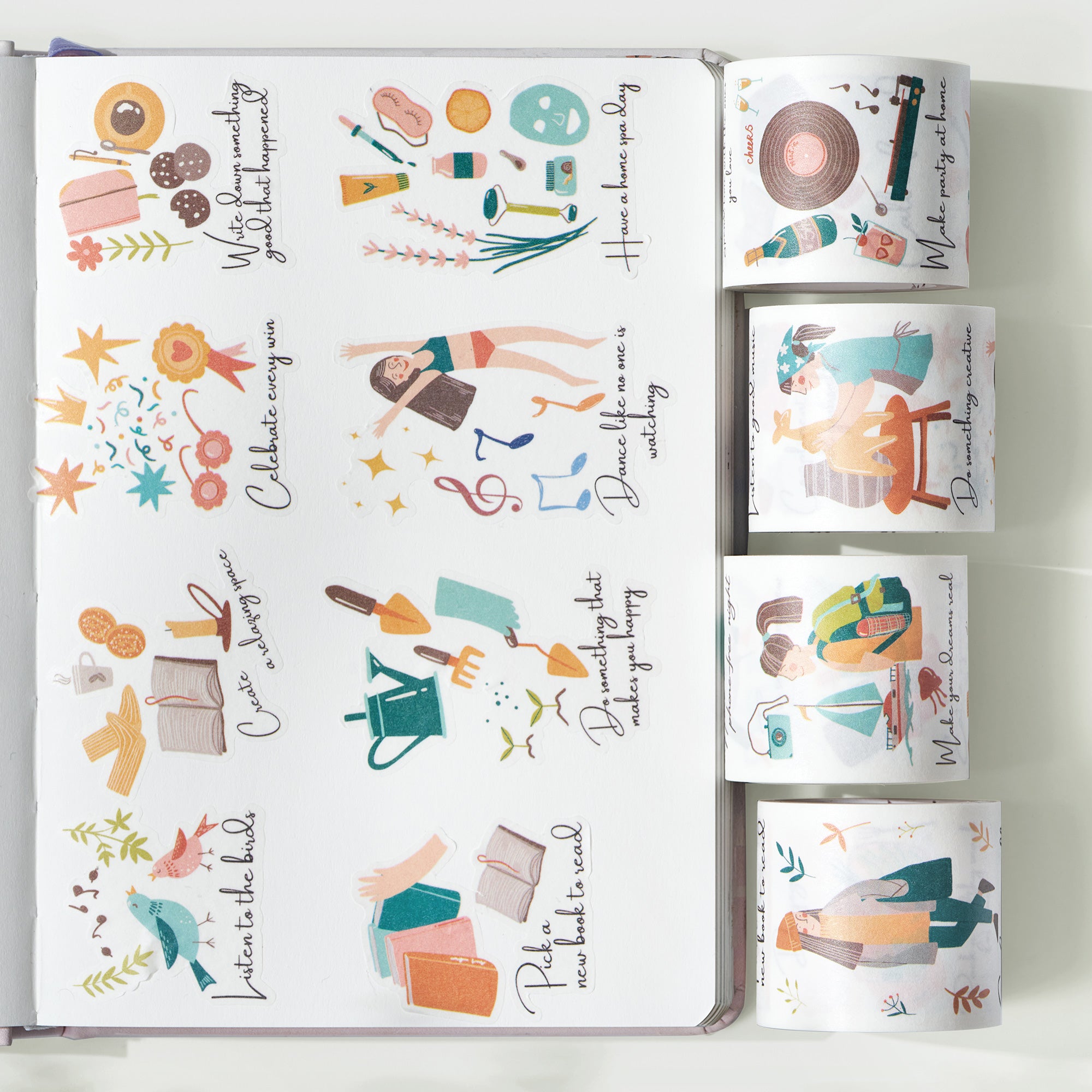 Life&#39;s Essense Washi Tape Sticker Set | The Washi Tape Shop. Beautiful Washi and Decorative Tape For Bullet Journals, Gift Wrapping, Planner Decoration and DIY Projects