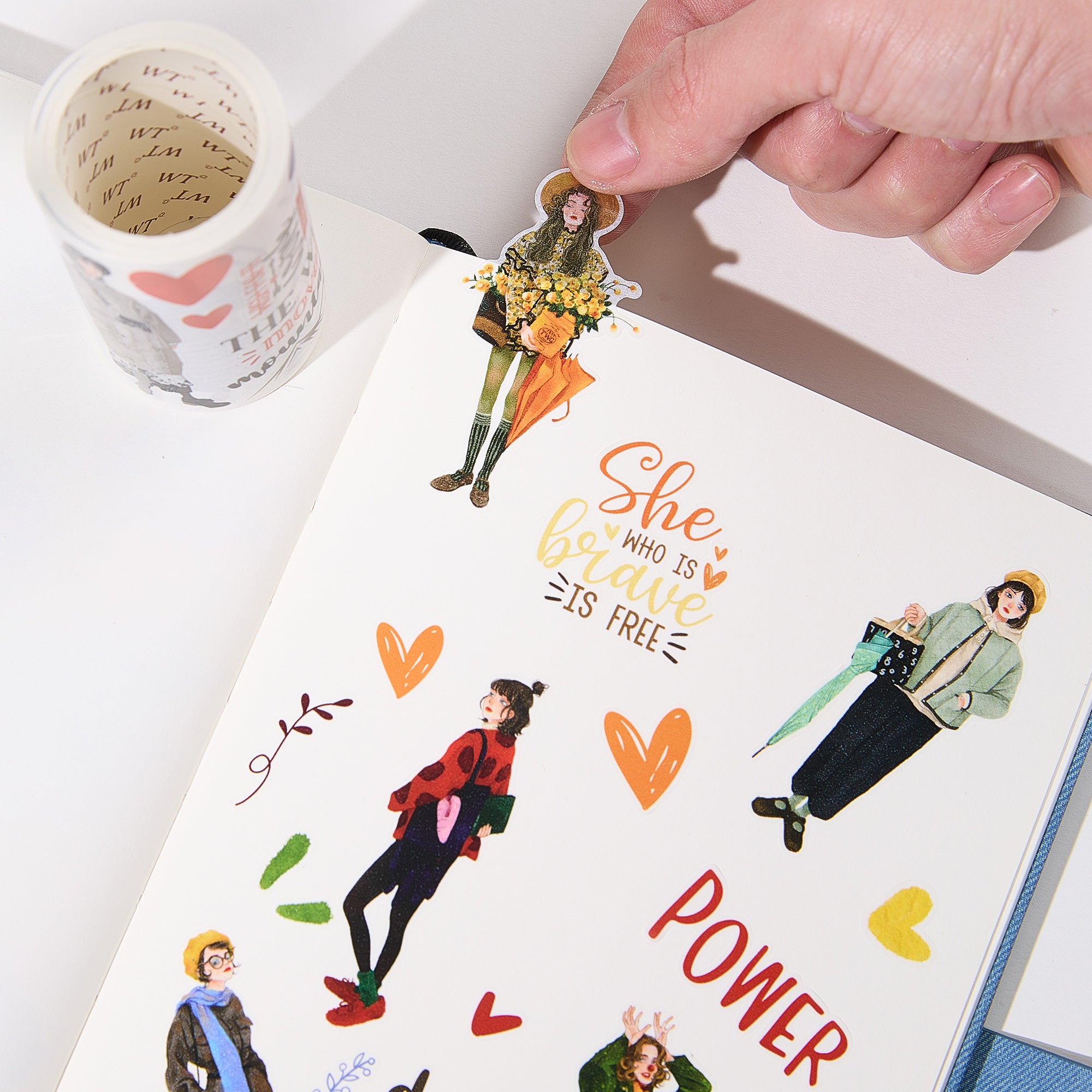 Pre-cut Silent Silhouette Wide Washi/PET Tape | The Washi Tape Shop. Beautiful Washi and Decorative Tape For Bullet Journals, Gift Wrapping, Planner Decoration and DIY Projects