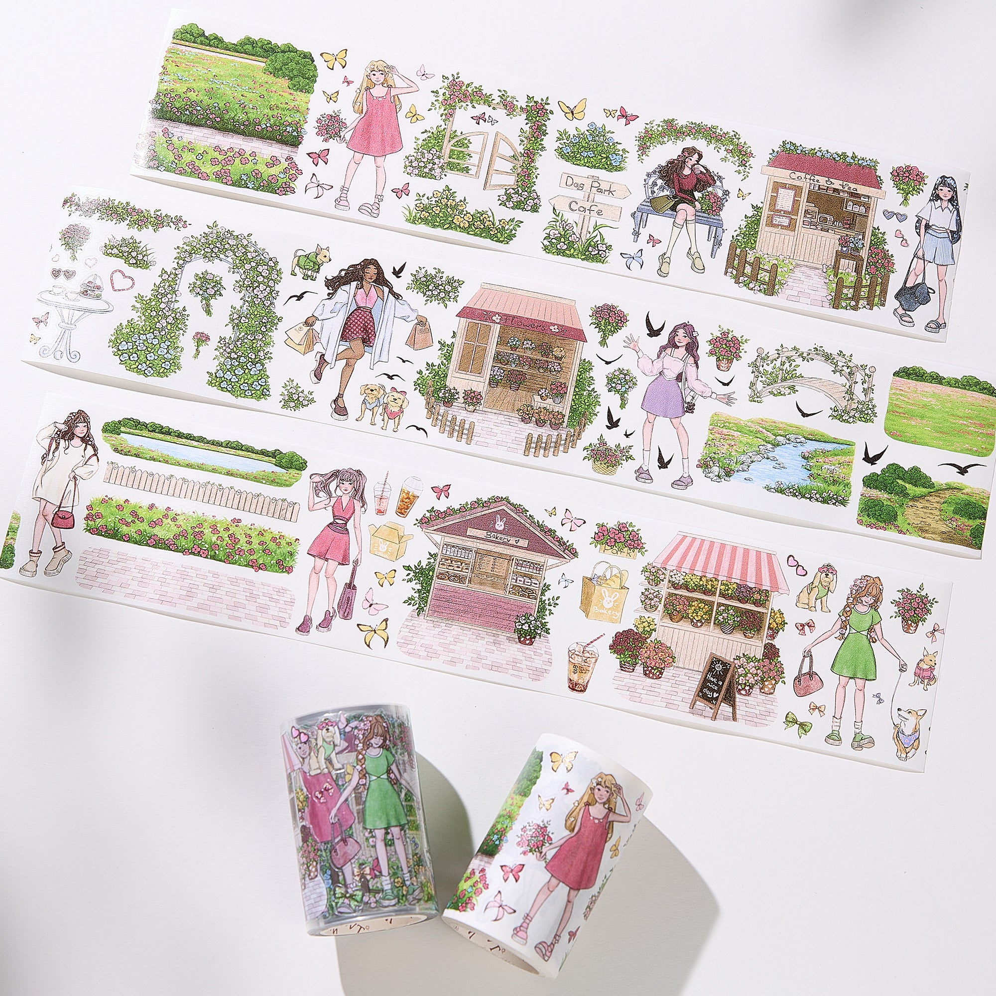 Pre-cut Civic Green Wide Washi/PET Tape | The Washi Tape Shop. Beautiful Washi and Decorative Tape For Bullet Journals, Gift Wrapping, Planner Decoration and DIY Projects