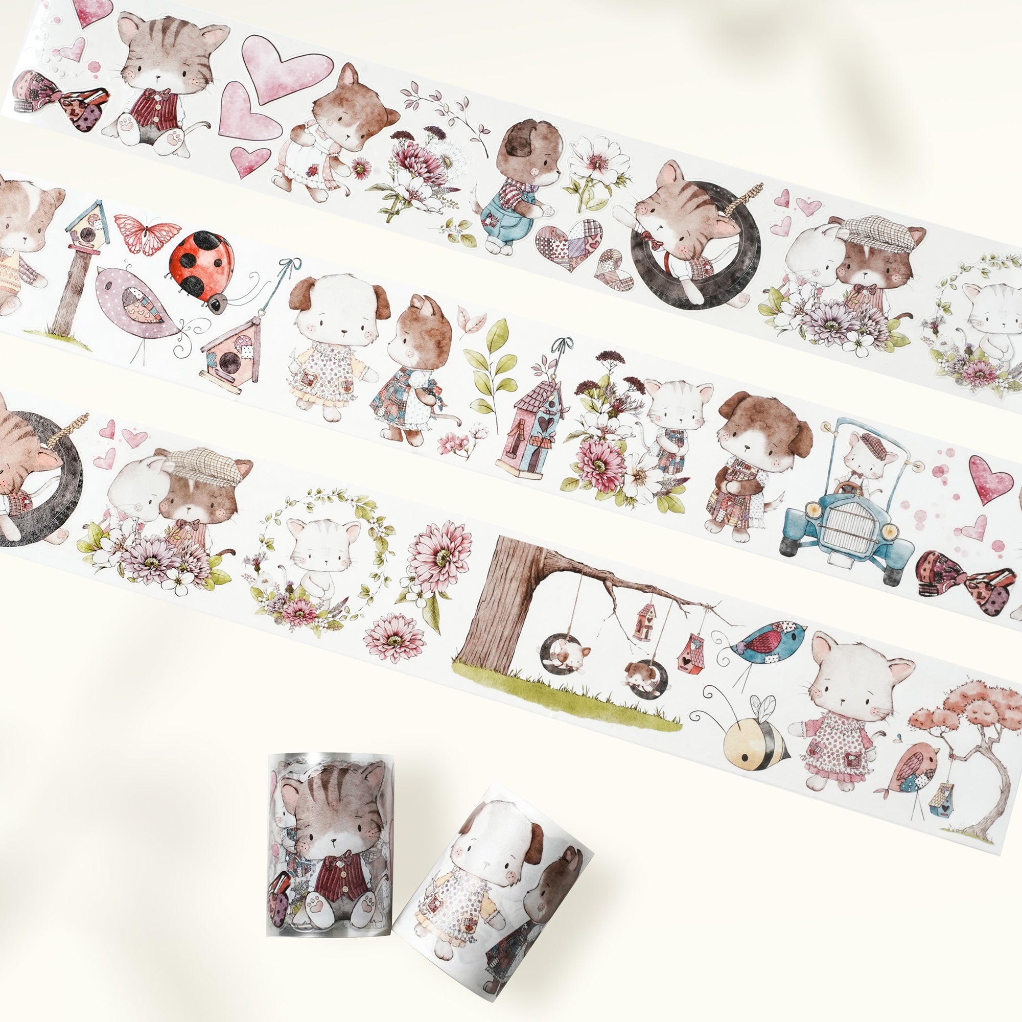 Pre-cut Whisker Connection Wide Washi/PET Tape