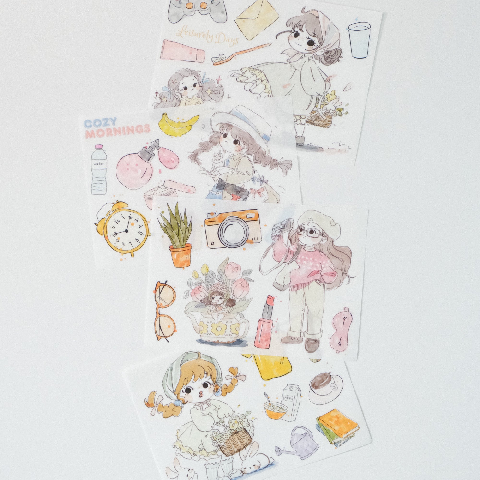Cozy Mornings Washi Paper Sticker Set | The Washi Tape Shop. Beautiful Washi and Decorative Tape For Bullet Journals, Gift Wrapping, Planner Decoration and DIY Projects
