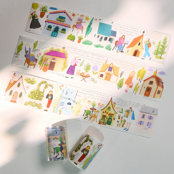 Pre-cut Aurora House Wide Washi/PET Tape | The Washi Tape Shop