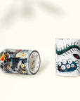 Pre-cut Midnight Monsters Wide Washi/PET Tape