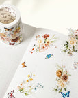 Pre-cut Floral Wave Wide Washi/PET Tape