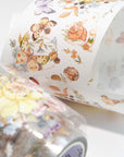 Pre-cut Golden Harvest Wide Washi/PET Tape (Seashell Gilded)