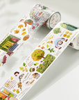 Pre-cut Autumn Friends Wide Washi/PET Tape