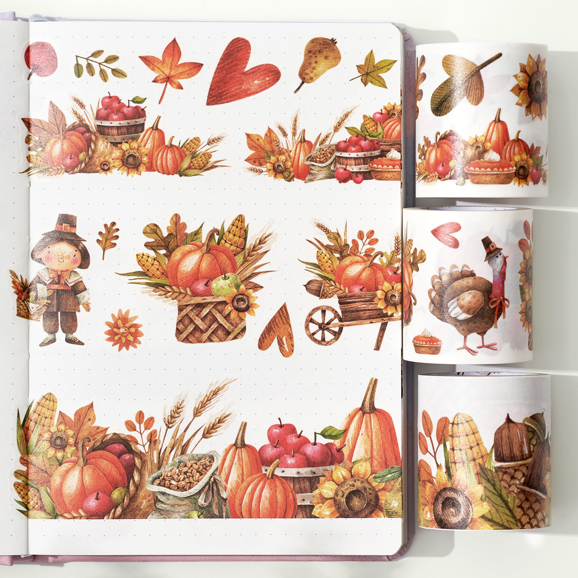 Gobble Galore Washi Tape Sticker Set | The Washi Tape Shop. Beautiful Washi and Decorative Tape For Bullet Journals, Gift Wrapping, Planner Decoration and DIY Projects