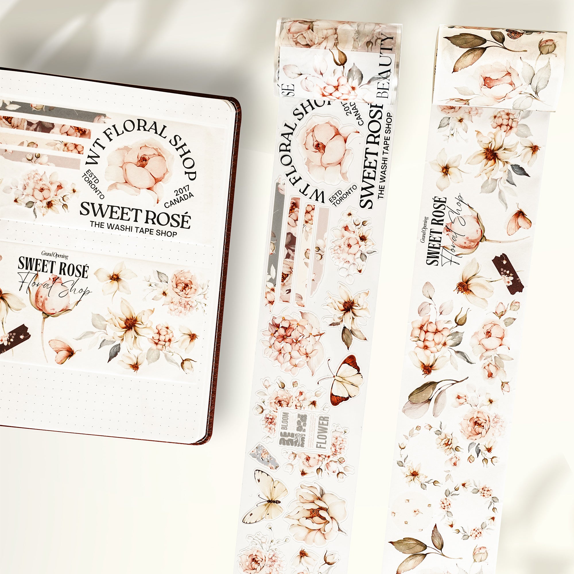 Pre-cut Sweet Rosé Wide Washi/PET Tape | The Washi Tape Shop
