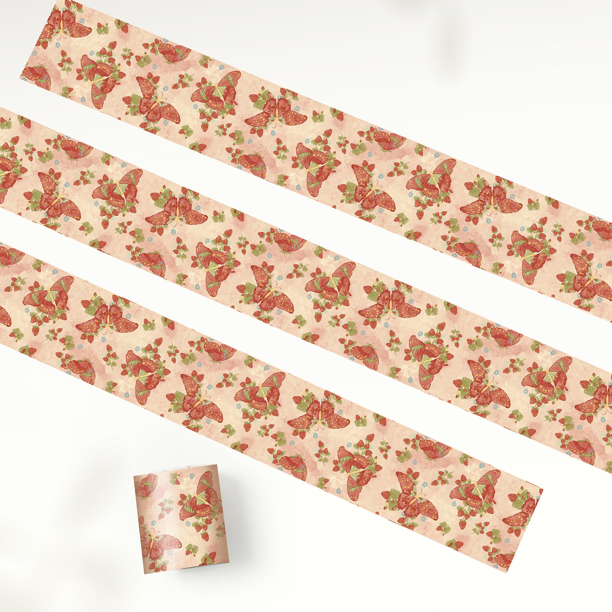 Scarlet Bloom Wide Washi Tape Set