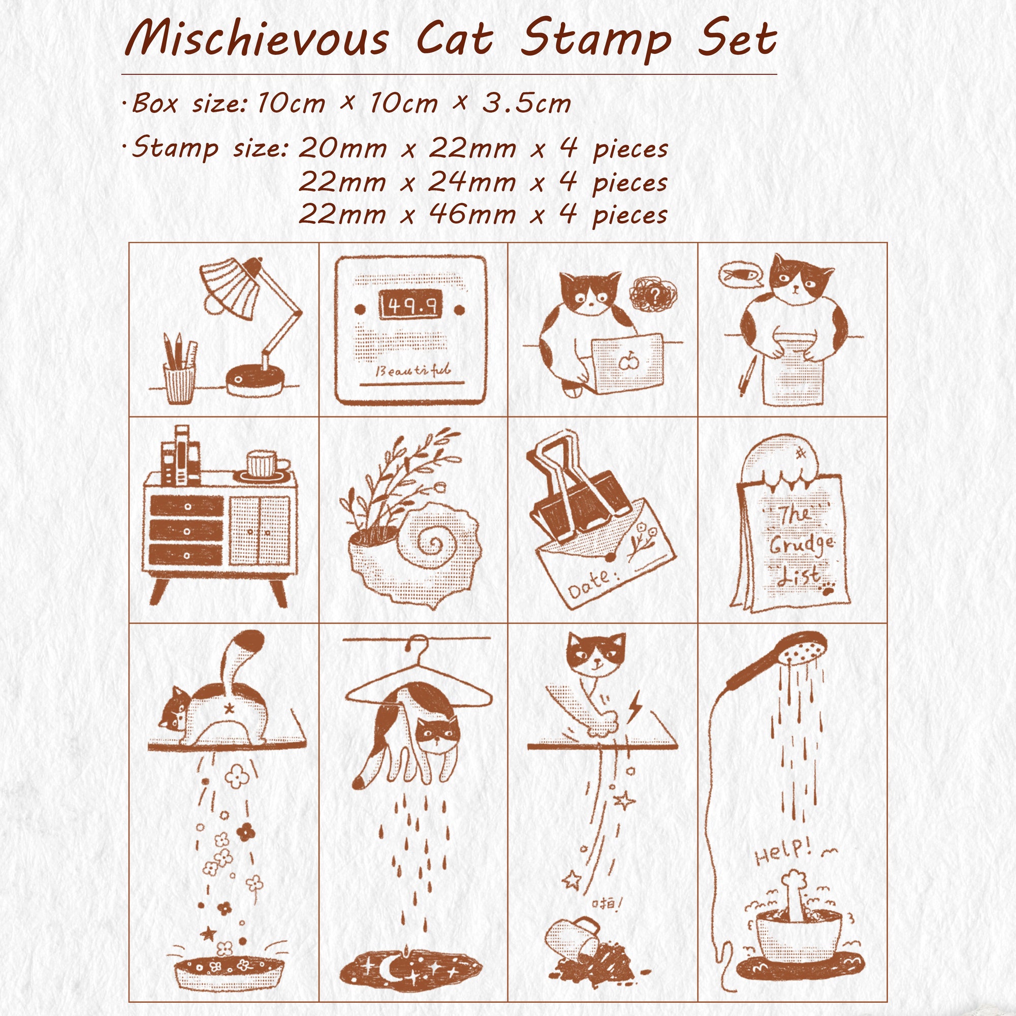 Mischievous Cat Stamp Set