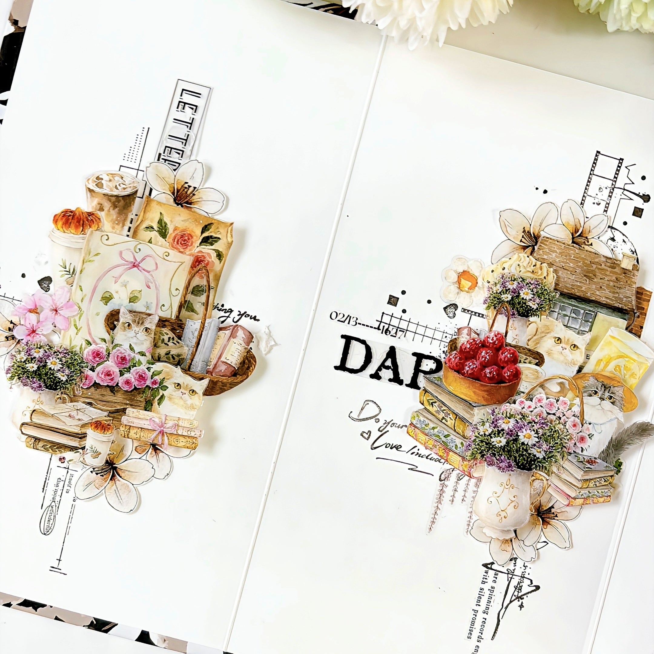 カナダWT Pre-cut Summer Café PET Pre-cut Summer Café Wide Washi/PET Tape | The Washi Tape Shop