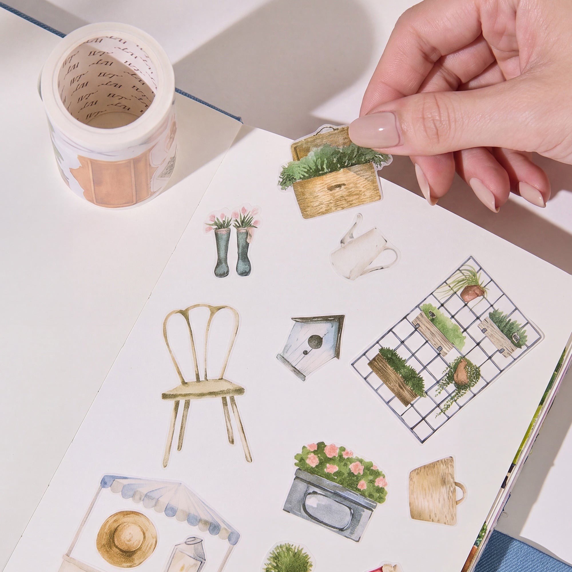 Pre-cut Summer Market Wide Washi/PET Tape